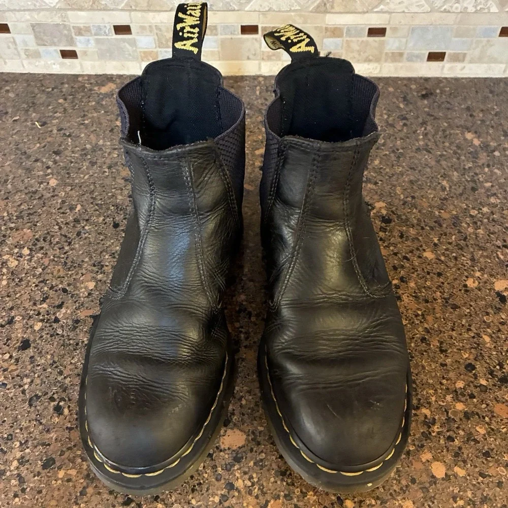 Dr Martens Chelsea Safety Boots EH ASTM F2892-18 Black Leather Mens 7 / Womens 8